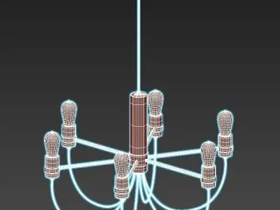 Favourite-Nano-1522-6P chandelier with six lights 3D model