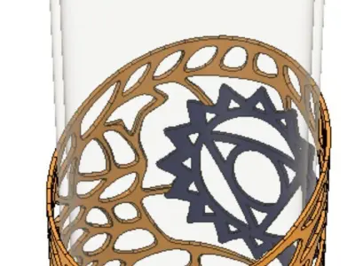 Throat Chakra Glass Vase Holder 3D print model