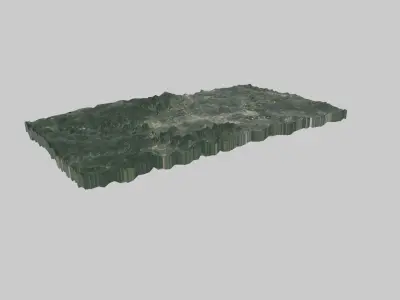 Nashville-Davidson City Low-poly 3D model