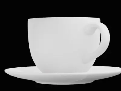 Cup Of Coffee Low-poly 3D model