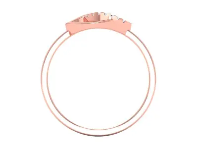 Solitaire Wedding Engagement Women Light Weight Rings 3D print model 5