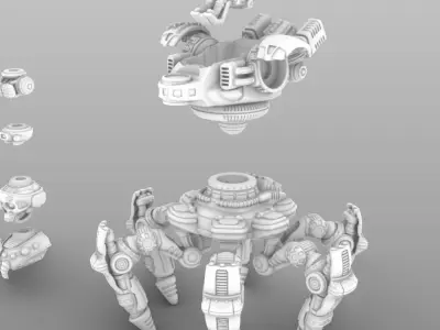 RAPTOR K-28MM PROJECT RAPTOR FAST ATTACK COMBAT WALKER 3D print model