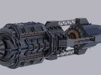 Scifi Ship ISS Marduk 3D model