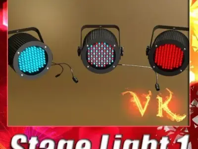 Realistic Stage light 01 3D model