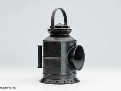 Vintage Railroad Lantern 3D model