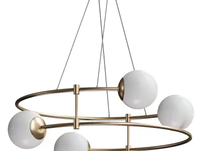  Maytoni Balance hanging light 4-bulb  gold 3D model