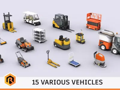 Vehicles Collection 03 - Low Poly Low-poly 3D model