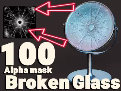 Broken Glass Alpha Masks Texture