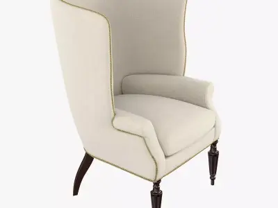 The Wainscott Wing Chair by Victoria Hagan 3D model