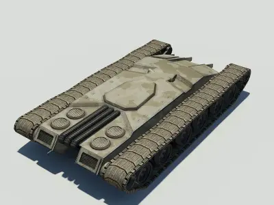 Sci fi Tank Low-poly 3D model
