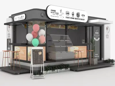 Container Coffee Shop 3D model