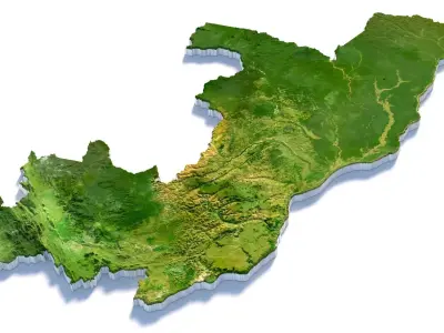 Republic of the Congo Terrain Country 3D model