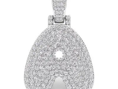 Bubble A to Z Initial Pendant 3D Model Pack