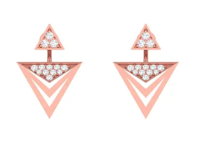 10 Triangle Minimalist Italian Light wt women earrings 3dm stl  3D Model Pack