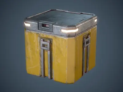 Container Box Sci-Fi Low-poly 3D model