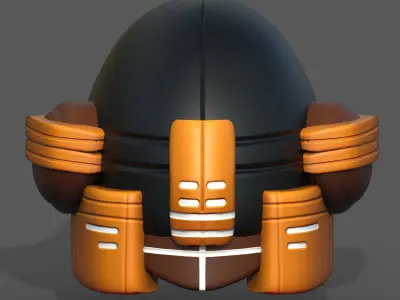 Helmet plastic mask protection scifi futuristic  Low-poly 3D model