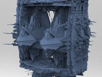 Hellraiser Cube Space station Huge 14 3 3D model