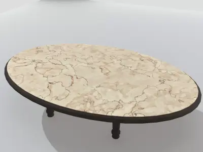 Marble Table 10 PBR Low-poly 3D model