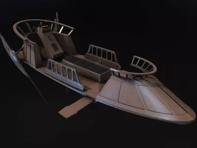 Desert Skiff Star wars 3D model