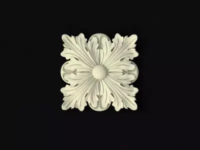 rosette dekor 3D model 3