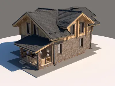 Exterior 3D model of a residential building 3D model