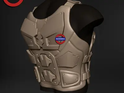 Sci fi character Torso armour v9 highpoly zbrush 3D model