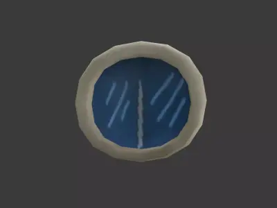 round small window  Low-poly 3D model