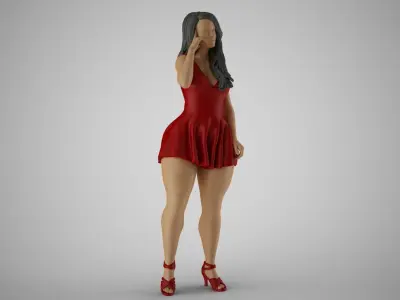 Summer City Woman 3 3D print model