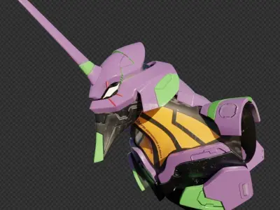 EVA-01 Low-poly 3D model
