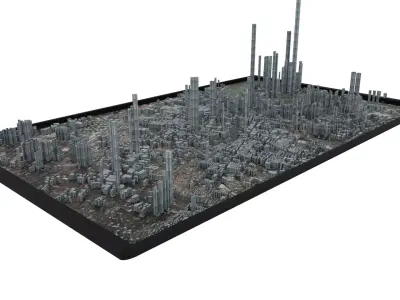City of Shanghai Low-poly 3D model
