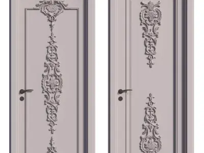 Entrance door set273 3D model