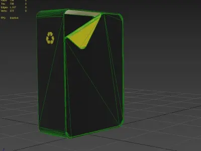 Bin M01 Low-poly 3D model