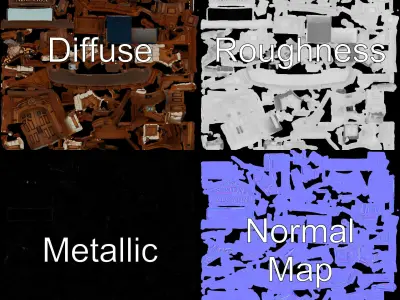 Victorian Style Storefront Model Pack Low-poly 3D model