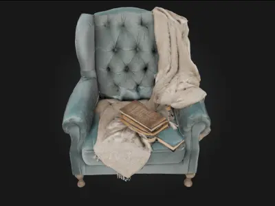 Cozy Reading Nook  A Warm Corner for Quiet Escapes 3D model
