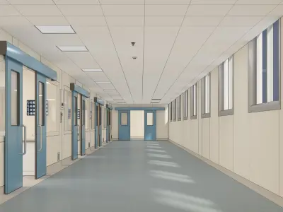 Hospital Hall 3D model