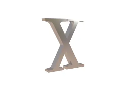 Roman Numerals 10 v1 003 Low-poly 3D model