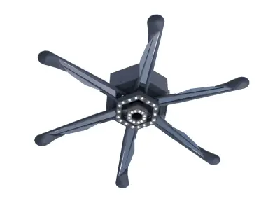 Ceiling fan with LED lighting Low-poly 3D model