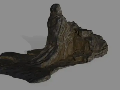 Jesus rock Low-poly 3D model