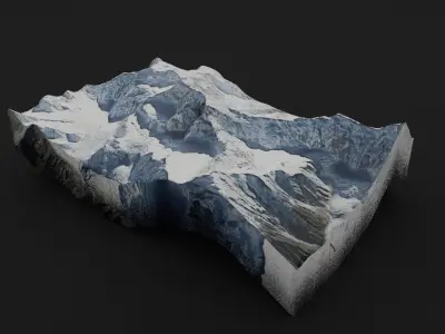 Distaghil Sar Low-poly 3D model