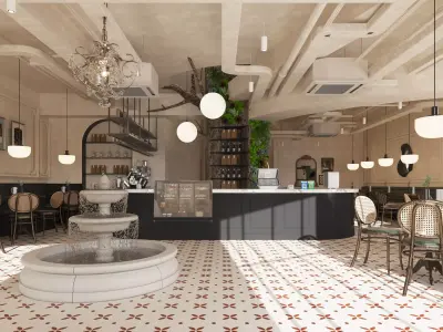 Restaurant Interior 3D model