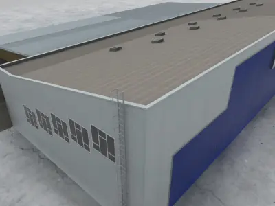 LBSF Hangar 5 Low-poly 3D model