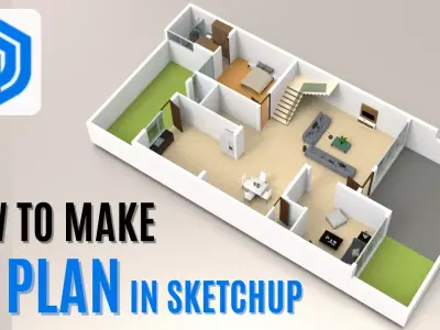 Make 3d Floor Plan in Sketchup Exercise File Free 3D model