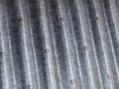 Industrial Riveted Scratched Steel PBR Seamless Texture