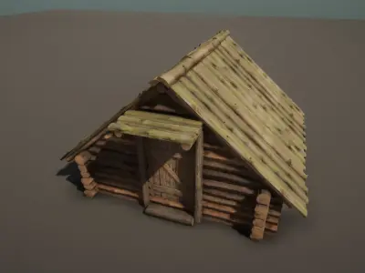 Forest Hut Low-poly 3D model