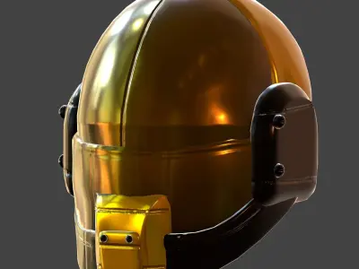 Gas mask helmet 3d model scifi Low-poly  Low-poly 3D model 199