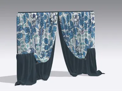 Curtain Low-poly 3D model