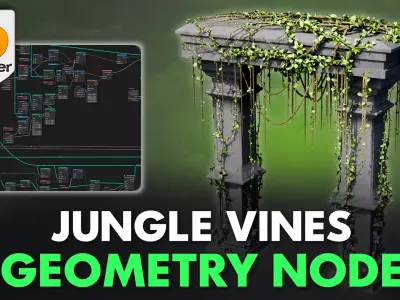 Jungle Vines geometry Node 3D Tudor 3D model