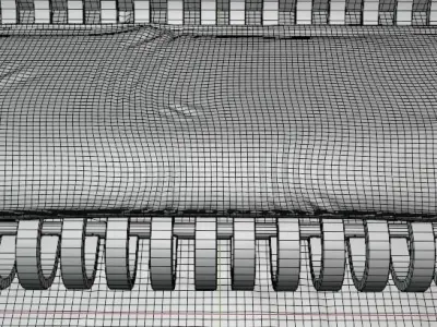 Palissade Dining Bench 3D model