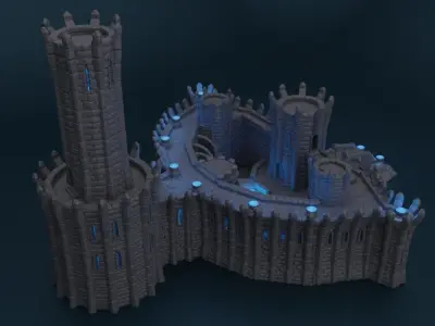 Wizard Academy Tabletop Terrain 28 MM 3D print model