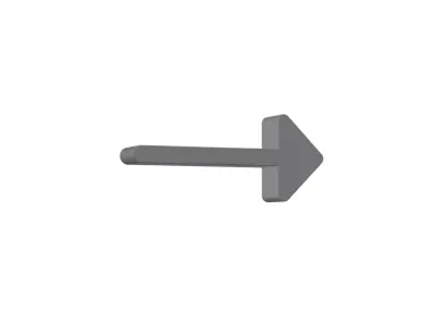 3d arrow alt left Low-poly 3D model